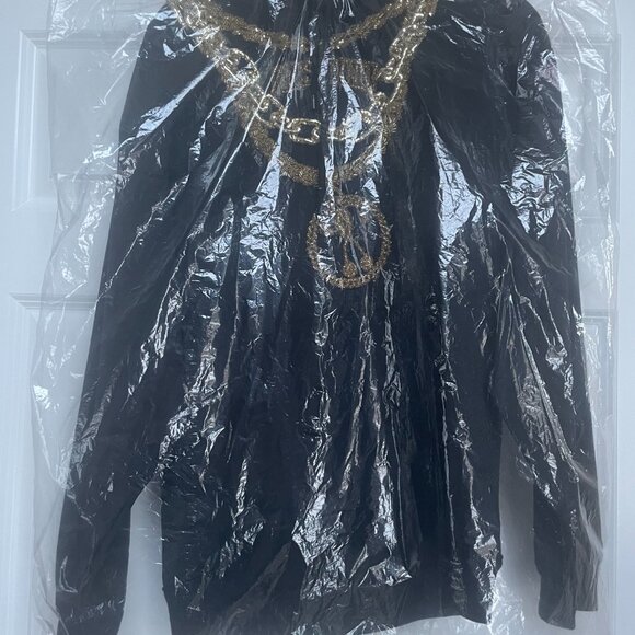 Men's size Small or Woman's Medium Moschino H&M black and gold hoodie - Picture 2 of 5